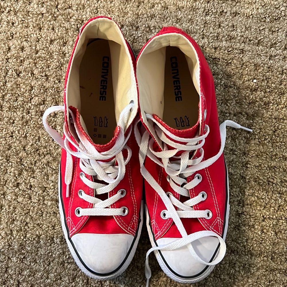 Converse all stars red men’s size 10.